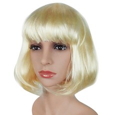 파티 코스프레 단발머리 가발, 03골드, 1개
