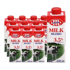 MLEKOVITA 3.5%乳脂保久乳, 250ml, 12瓶
