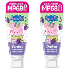 Probo 博寶兒 多益肽牙膏 葡萄口味 80g 兒童牙膏, 2條