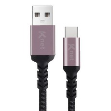 KTnet 廣鐸 USB-C快充傳輸金鋁編織線 3A, 1個