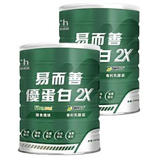 易而善 優蛋白2X 5種優蛋白 Fibersun 膳食纖維 TWK10 專利乳酸菌, 500g, 2罐