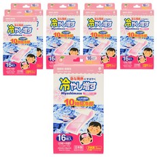 코쿠보 열 냉각시트 어린이 성인 겸용 복숭아향, 16개입, 6개