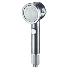 apex Innovation 一鍵止水三檔增壓過濾淨水蓮蓬頭 內置濾芯 SPA按摩頭, 鈦金灰, 1個