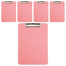 ABEL 力大牌 A4彩色板夾, 5個, 粉紅色