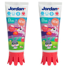 Jordan New Step 1 兒童含氟牙膏 草莓香, 90g, 2個