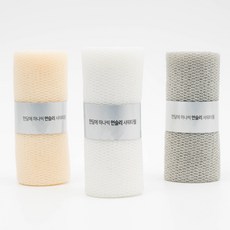 Fall in Home 每月一換月度強力去角質沐浴巾3件組, 奶油米色 + 白色 + 灰色, 1套, 3入