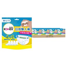 Kotex 靠得住 日用懶人褲 替換棉 4片 + 生理褲, M~L, 14包, 14包