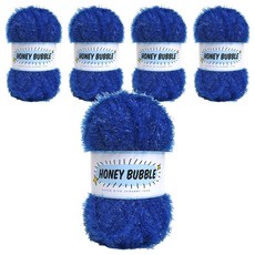 니뜨 허니버블 수세미 뜨개실 90g, 5개, 21블루