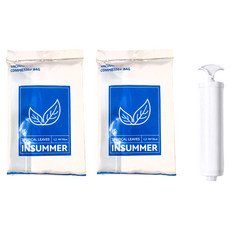 Mega 加厚防塵大容量旅行壓縮收納袋 + 壓縮袋專用抽氣筒, 2件, 1組, 收納袋(90 x 70cm) + 抽氣筒(4 x 4 x 27.5cm)