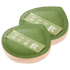 AMORTALS 爾木萄 加厚超軟雲朵氣墊粉撲 L款 超柔軟材質, 2個, 綠色