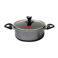 QUEEN SENSE 鋁製雙耳湯鍋 IH感應爐適用, 24*7cm, 珍珠灰