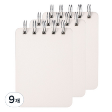 JF公司 J.FOUR 線圈便攜式迷你筆記本 記事本 80張 空白, 9個, 透明