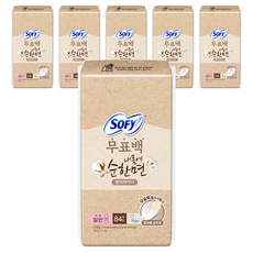 쏘피 무표백 내몸에 순한면 팬티라이너, 일반, 84개입, 6개