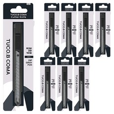 투코비 코마 커터칼 P221, 딥그레이, 8개