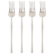 JUST HOME 新古典聖火304不鏽鋼餐叉 4件組 7004-02A, 銀色, 1套