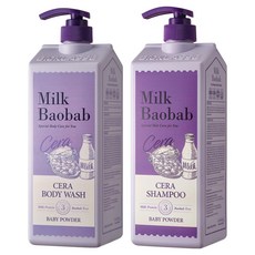 밀크바오밥 세라 바디워시 1.2L + 샴푸 1.2L 베이비파우더, 1개