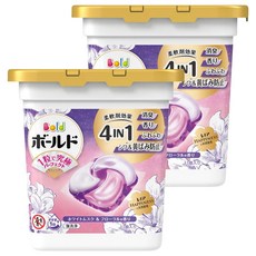 Bold 日本原裝進口 新4合1洗衣球補充裝 白麝香與花香 白色, 11顆, 2盒