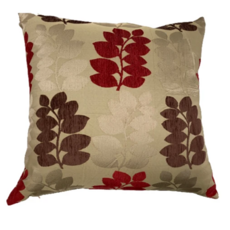 J&N 絨葉緹花抱枕 2入 100%聚酯纖維, 紅色