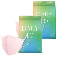 CLA Daily 1.0輕薄C型口罩 KF94 S號, 2包, 25片, 粉色