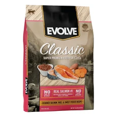 EVOLVE PET FOOD 天然貓糧 14lb, 去骨鮭魚 + 糙米 + 甜薯, 6.3kg, 1袋