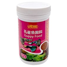 ISTA 伊士達 孔雀魚飼料, 不噴油不渾水, 營養豐富, 適用于多種小型魚類, 60g, 1瓶