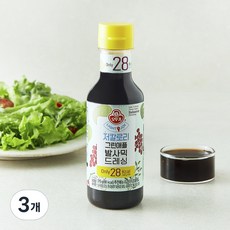 오뚜기 LIGHT&JOY 그린애플발사믹 저칼로리 드레싱, 315g, 3개