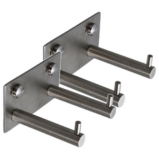 Iwooa 強力黏貼飯店式304不鏽鋼吹風機置物架, 2個, 單色