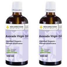 NEW DIRECTIONS 新方向 ACO有機基底油/按摩油/保濕油/基礎油/酪梨油, 2個, 100ml
