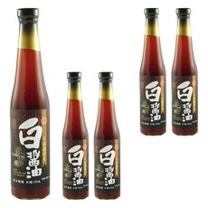 大同醬油 壺底白醬油, 嚴選黑豆, 甕釀技術製造, 含鹽量低, 顏色輕淡, 400ml, 5瓶