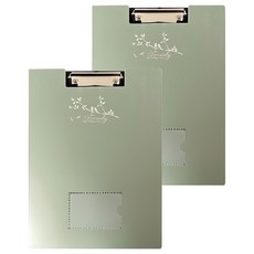 DaTaBanK 三田文具 花漾雙色板夾 A4, AB001T-15, 綠色, 2本, 1組