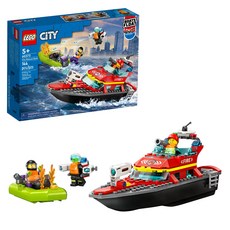 LEGO 樂高 消防救援船 可漂浮水面 含3個迷你人偶, #60373, 1盒