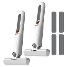 더자카 다용도 압축식 스펀지 물걸레 화이트 FREE + 펄프 + 펄프 리필 2p, 2세트