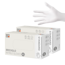 브릭글로 스탠다드 니트릴장갑 100p, 화이트, XS, 2개