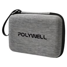 POLYWELL 寶利威爾 3C硬殼收納包, PW15-T65-0025, 灰色, 1個