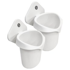 ffcat 廚房/浴室強力無痕貼置物筒架 10.5cm*10cm*15cm, 白色, 2個