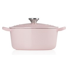 Le Creuset 感應圓鍋, 22厘米, 1個, 雪紡粉紅色