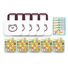 멜로우스토리 스마일베어 칭찬선물 세트 답례품, 브라운베어, 5세트