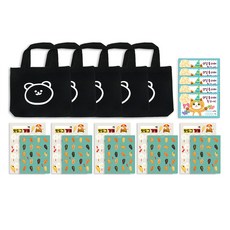 멜로우스토리 스마일베어 칭찬선물 세트 답례품, 블랙베어, 5세트