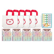 멜로우스토리 스마일베어 칭찬선물 세트 답례품, 레드베어, 5세트