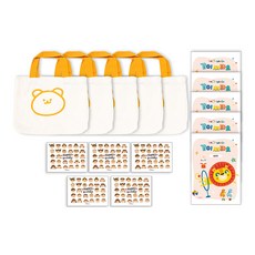 멜로우스토리 스마일베어 답례품 선물, 옐로우베어, 5세트