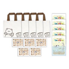 멜로우스토리 스마일 베어 답례품 선물세트 브레드베어, 혼합색상, 5세트