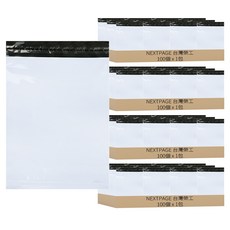 NEXTPAGE 台灣榮工 爆單袋 破壞袋 快遞袋 出貨 物流 自黏袋寄件袋 白色 + 灰色 100個, 40號(28 x 35cm), 4包
