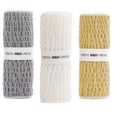 夏巴斯 每日用柔軟豐盈泡泡沐浴巾, 灰色, 白色, 米色, 3入, 1組