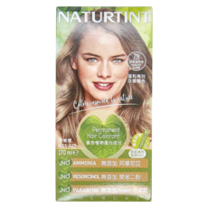 NATURTINT 赫本 7N 亞麻淺棕色 染髮劑 第一劑 + 第二劑 + 藜麥護色髮膜 不含阿摩尼亞、間苯二酚、Parabens防腐劑, 1組