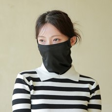 유유골프 에어홀 자외선차단 스포츠 골프마스크, 블랙, 1개