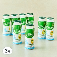 액티비아 설탕 무첨가 병 화이트 플레인, 130ml, 8개입, 3개