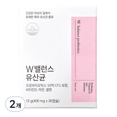 럭키클로버 여성용 W밸런스 유산균 질유산균 12g, 2개, 30회분