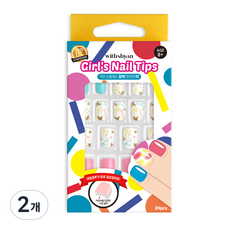 위드샨 어린이 걸즈 네일 팁, 10 소꿉놀이, 2개