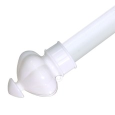 SUNDECO 皇冠造型窗簾桿 25mm+調節支架, 白色