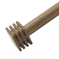 SUNDECO 方形帽窗簾桿 25mm+調節支架, 金黑色